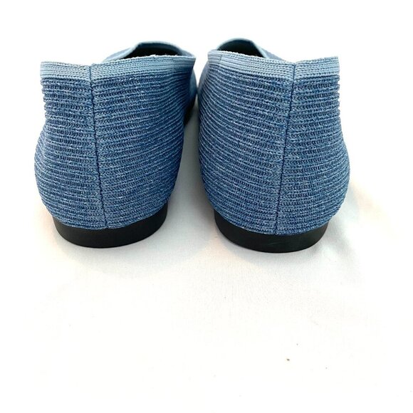 Vivaia Margot stretch knit ballet flats Womens 42 denim blue walking washable - Picture 9 of 11